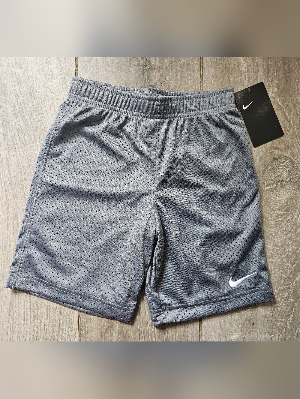 NIKE Youth Boys Light Grey Athletic Mesh Shorts | 7 YRS NWT